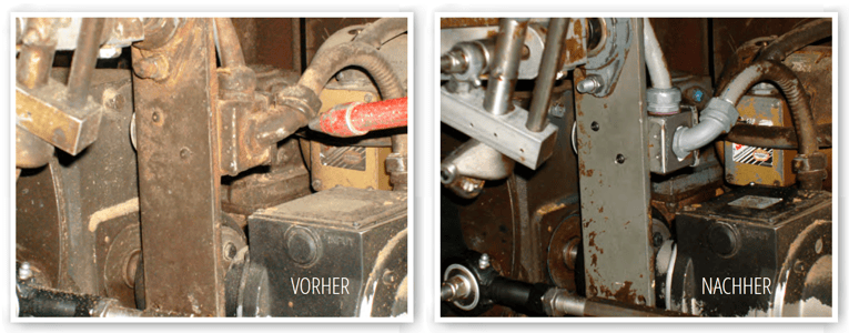 Trockeneisreinigung in der Lebensmittelindustrie_Vorher-Nachher