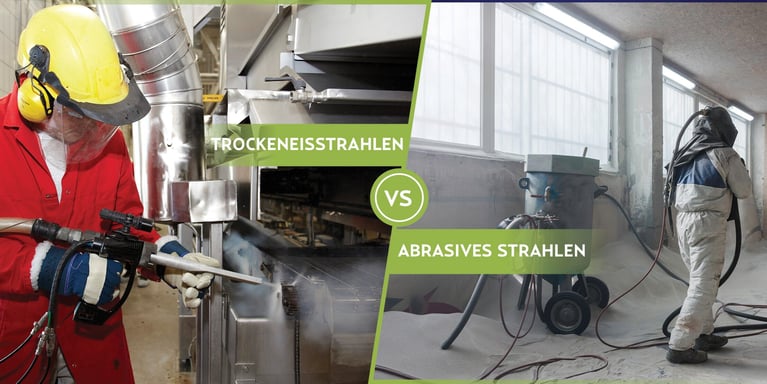 Trockeneisstrahlen vs. abrasives Strahlen